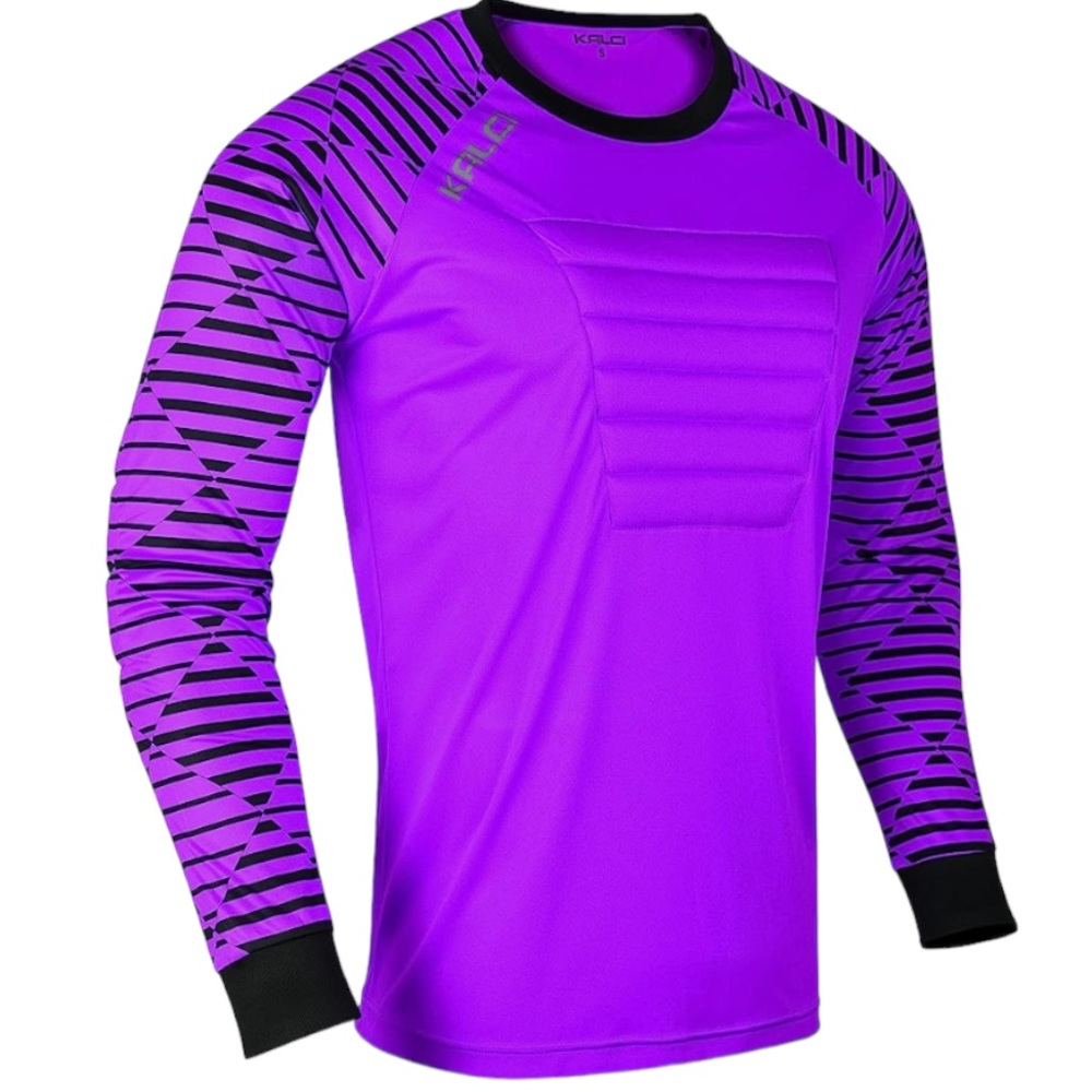 Kalci Men's Soccer Jersey Padded Football Goal keeper Shirt